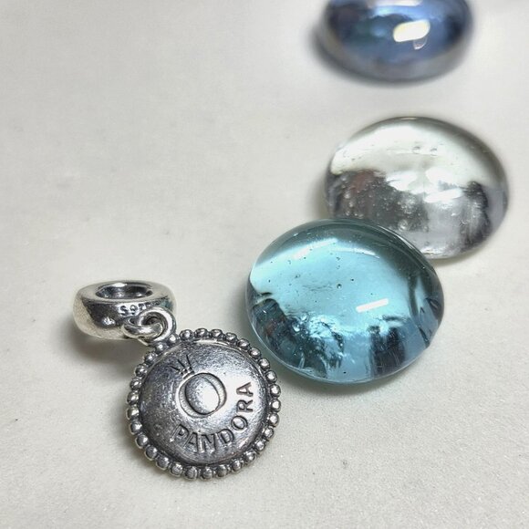 Authentic Pandora Stars & Stripes Dangle Charm Sterling Silver Moments Bead - Picture 2 of 6